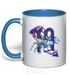 Mug with a colored handle Scorpio zodiac sign royal-blue фото