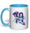 Mug with a colored handle Scorpio zodiac sign sky-blue фото