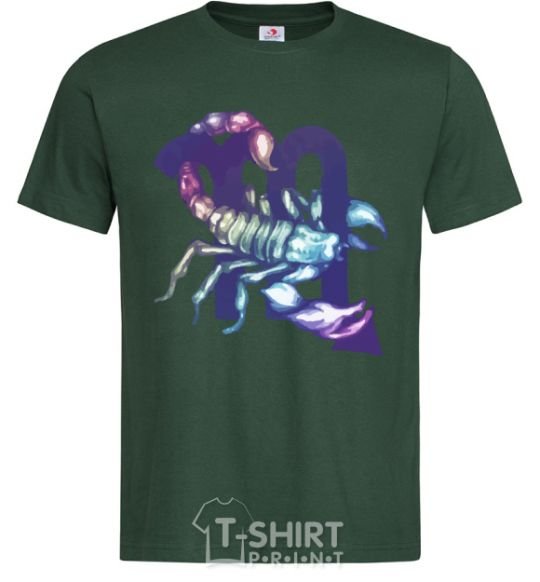 Men's T-Shirt Scorpio zodiac sign bottle-green фото