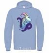 Men`s hoodie Capricorn zodiac sign sky-blue фото