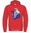 Men`s hoodie Capricorn zodiac sign bright-red фото
