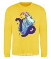 Sweatshirt Capricorn zodiac sign yellow фото
