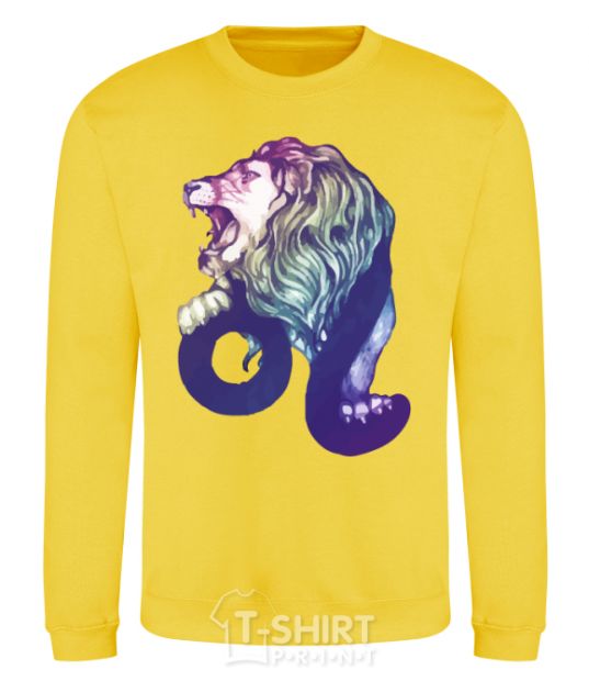 Sweatshirt Leo zodiac sign yellow фото