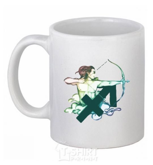 Ceramic mug Sagittarius zodiac sign White фото