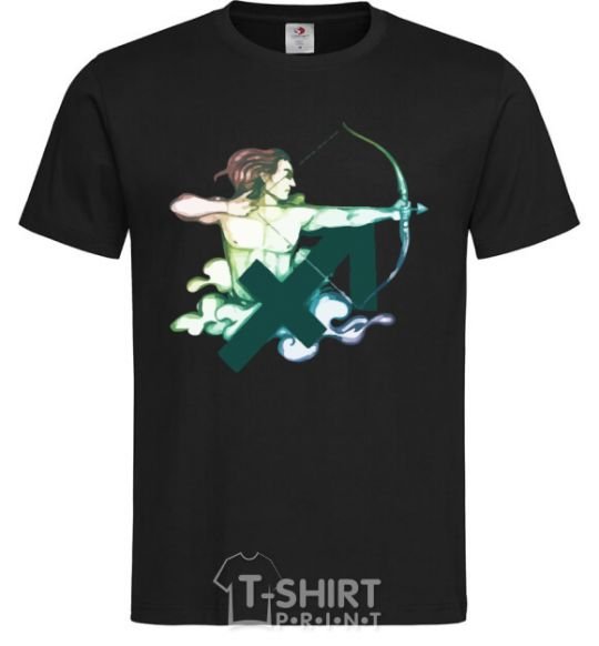 Men's T-Shirt Sagittarius zodiac sign black фото