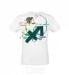 Men's T-Shirt Sagittarius zodiac sign White фото