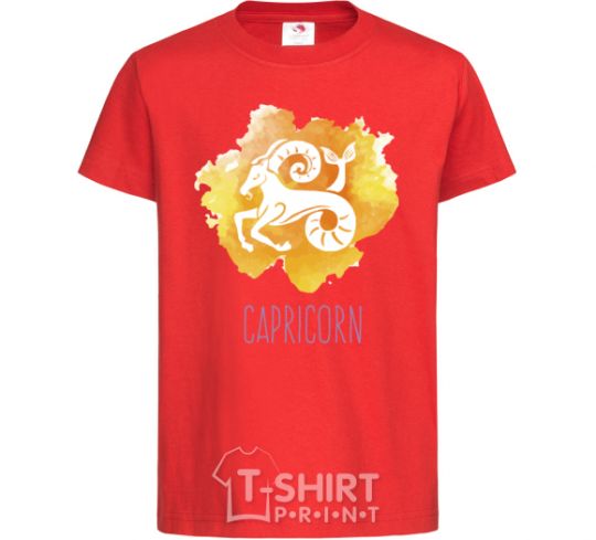 Kids T-shirt Capricorn red фото