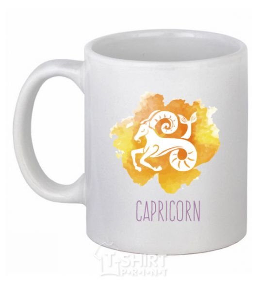 Ceramic mug Capricorn White фото