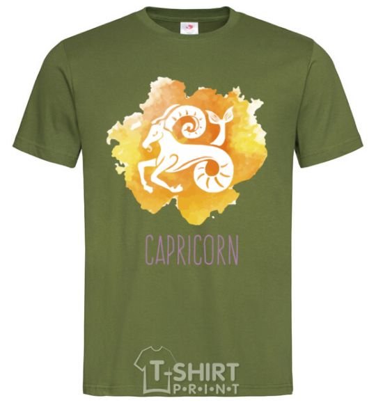 Мужская футболка Capricorn Оливковый фото