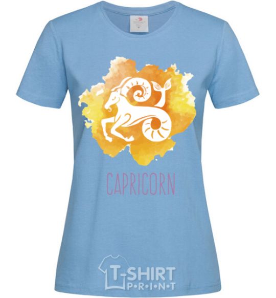 Women's T-shirt Capricorn sky-blue фото