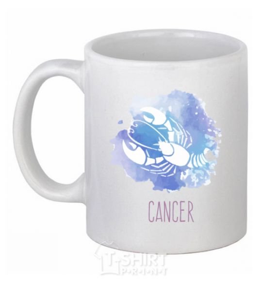 Ceramic mug Cancer White фото