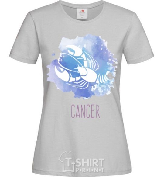 Женская футболка Cancer Серый фото