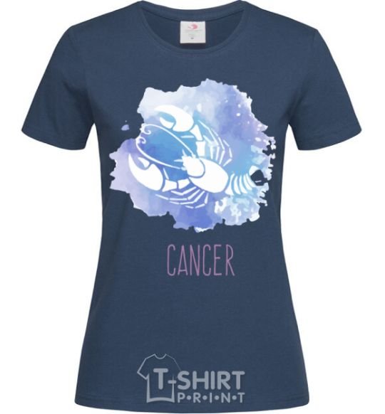 Женская футболка Cancer Темно-синий фото