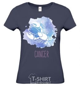 Women's T-shirt Cancer stars black фото