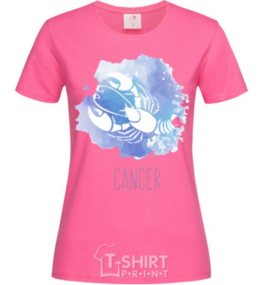 Женская футболка Cancer Ярко-розовый фото