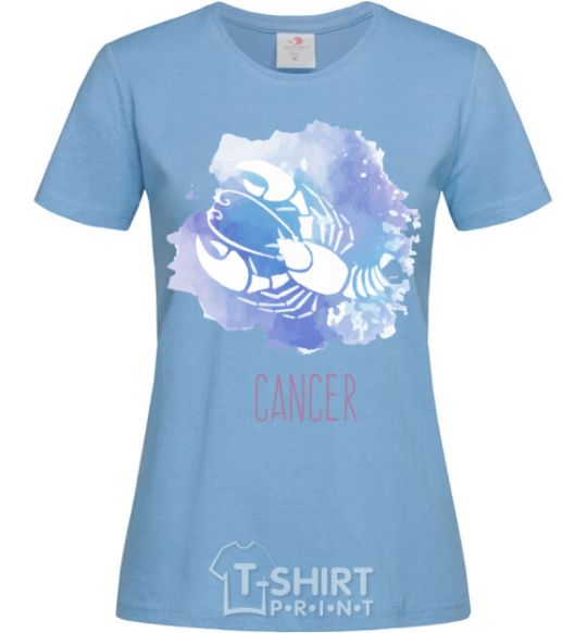 Женская футболка Cancer Голубой фото