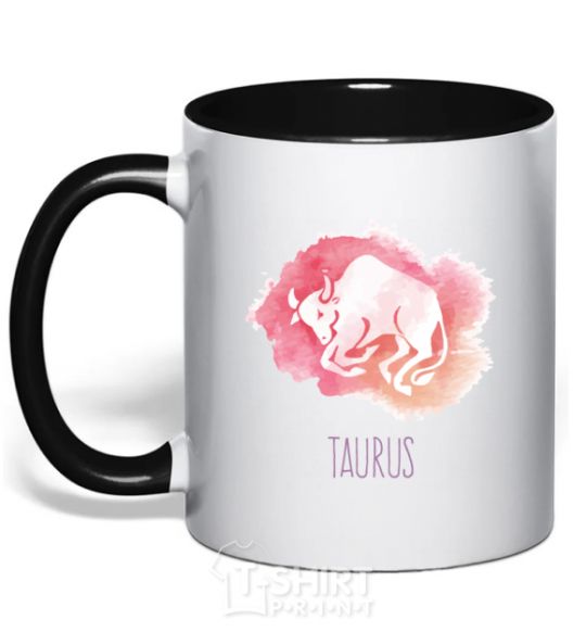 Чашка с цветной ручкой Taurus Черный фото