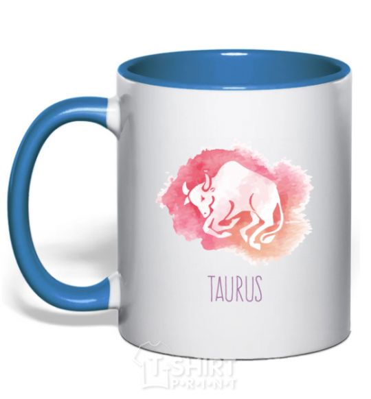Чашка с цветной ручкой Taurus Ярко-синий фото