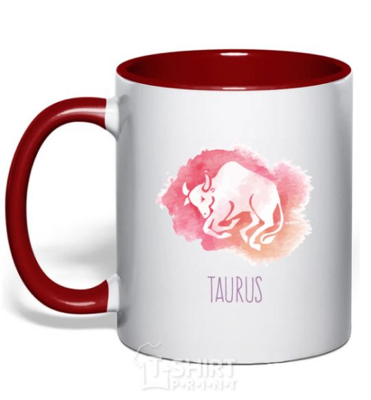 Чашка с цветной ручкой Taurus Красный фото