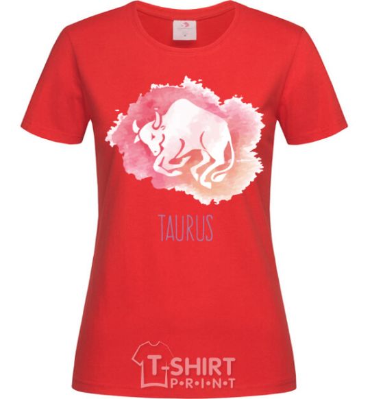 Women's T-shirt Taurus red фото