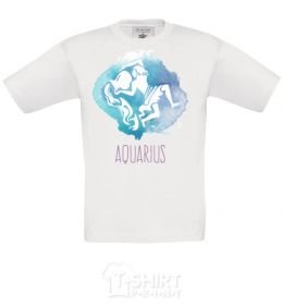 Kids T-shirt Aquarius dog orchid-green фото