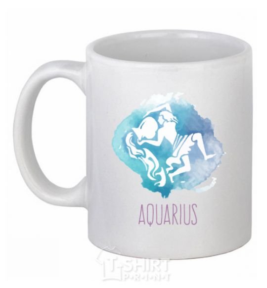 Ceramic mug Aquarius White фото