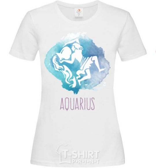 Women's T-shirt Aquarius White фото