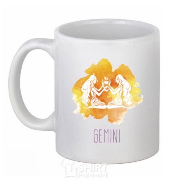 Ceramic mug Gemini White фото