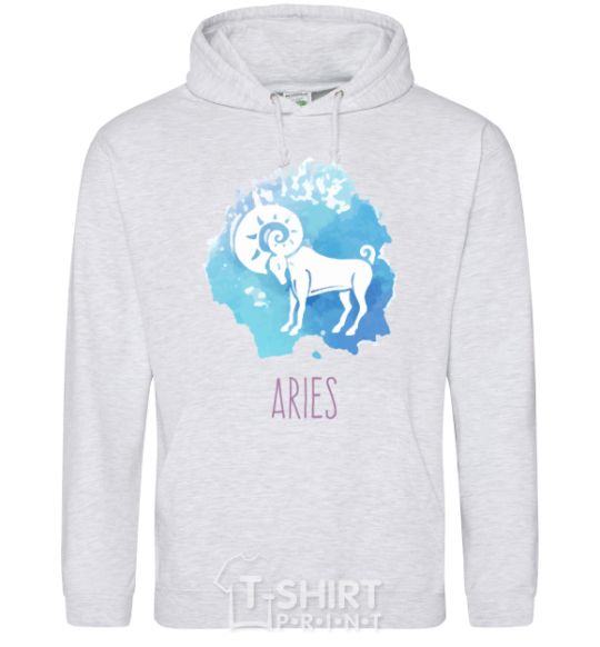 Men`s hoodie Aries sport-grey фото