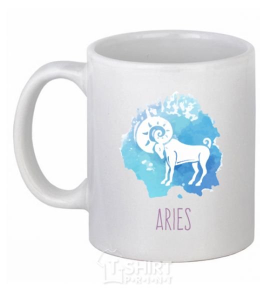 Ceramic mug Aries White фото