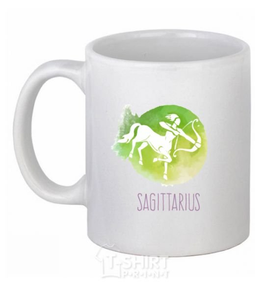 Ceramic mug Sagittarius White фото