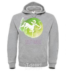 Men`s hoodie Sagittarius sport-grey фото