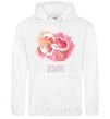 Men`s hoodie Red scorpio White фото