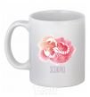 Ceramic mug Red scorpio White фото