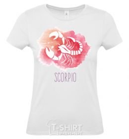 Women's T-shirt Red scorpio White фото