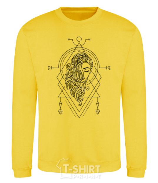 Sweatshirt Virgo rhombus yellow фото