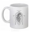 Ceramic mug Virgo rhombus White фото