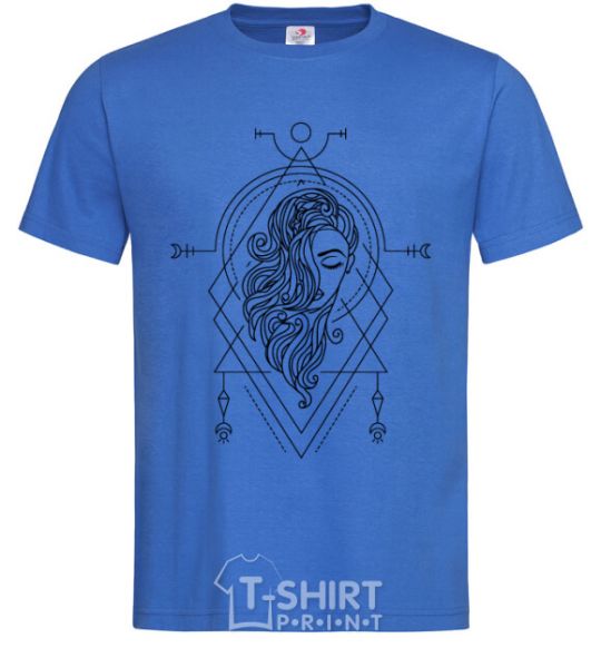 Мужская футболка Дева ромб Ярко-синий фото