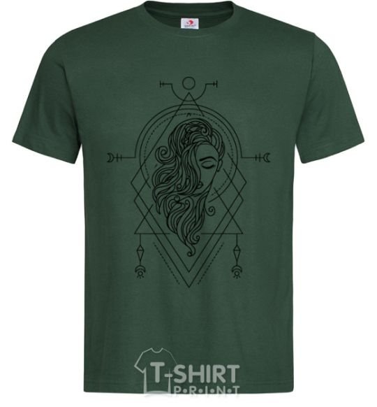 Мужская футболка Дева ромб Темно-зеленый фото