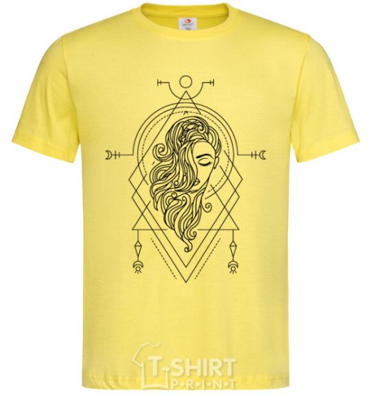 Мужская футболка Дева ромб Лимонный фото
