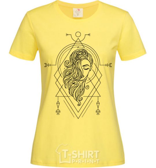 Женская футболка Дева ромб Лимонный фото