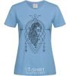Women's T-shirt Virgo rhombus sky-blue фото