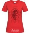Женская футболка Дева ромб Красный фото