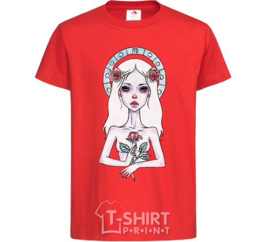 Kids T-shirt Virgo roses red фото