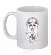 Ceramic mug Virgo roses White фото