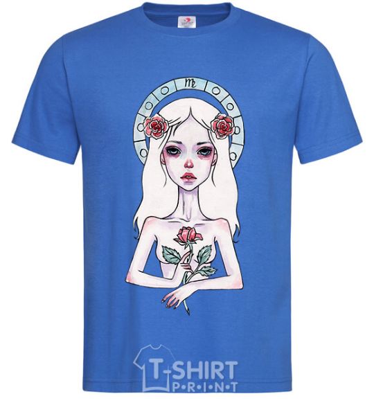 Men's T-Shirt Virgo roses royal-blue фото