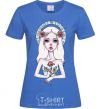 Women's T-shirt Virgo roses royal-blue фото