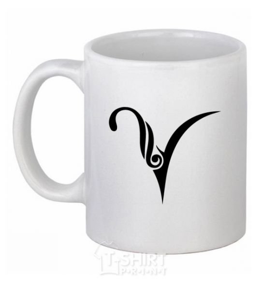 Ceramic mug Aries sign White фото