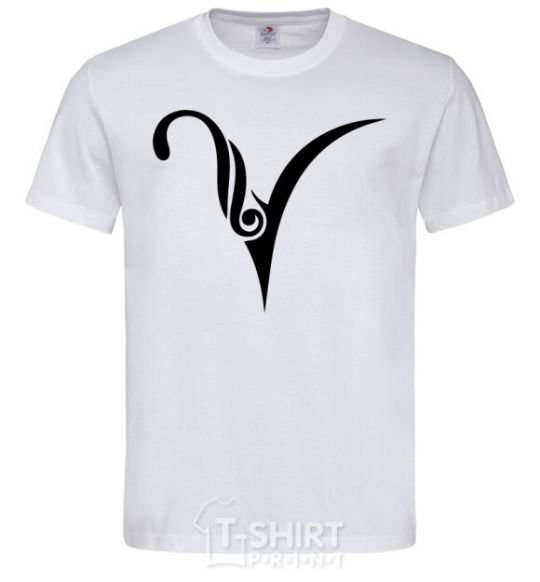 Men's T-Shirt Aries sign White фото