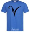 Men's T-Shirt Aries sign royal-blue фото